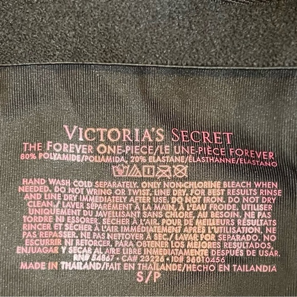 BG: Victoria’s Secret Black Forever One Piece Sz S - Picture 4 of 7